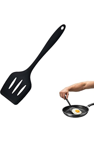GoodTool Black Silicone Spatula for Non-Stick Pans, Slotted Spatula, Food Gra...