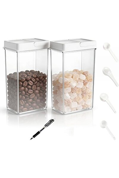 TERRIFI 2 Pcs Coffee Storage Container, Airtight Food Storage Canister Set fo...