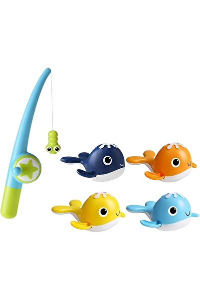 GENERAL Baby Bath Toys Set, Magnetic Fishing Game with Wind-Up Swimming Whale...