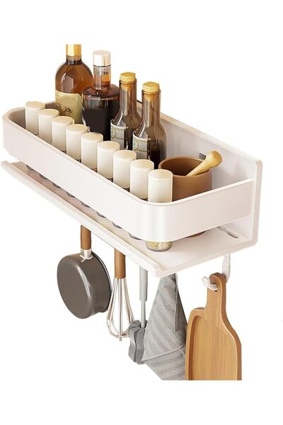 TERRIFI 12 Inch Wall Mounted Carbon Steel Organizer, Rustproof Bathroom Showe...