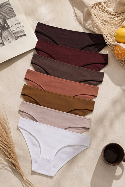 koza iç giyim Women's 7-Pack Stretch Fabric Briefs