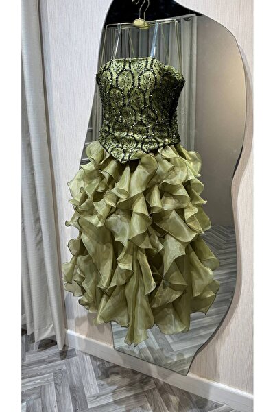 Jood فستان سهرة كورسيه بطبقات كشكش