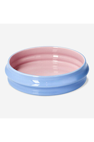 Flying Tiger Copenhagen Mavi ve Pembe Seramik Kase 15 cm