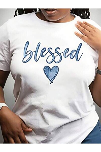 k222 Summer Outfit Women, Blessed Heart Funny Vintage T-Shirt, Loose Breathab...