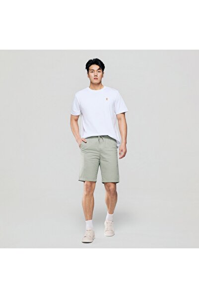 Giordano Men's Elastic Waist Slim Bermuda Shorts