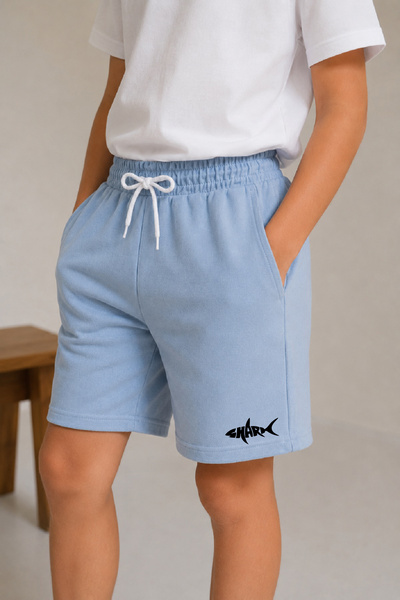 aytok tekstil Pamuklu erkek çocuk şort 5 6 7 8 9 10 11 12 13 14 yaş Shark Köp...