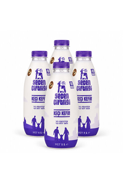SEÇEN ÇİFTLİĞİ %100 KEÇİ SÜTÜNDEN KEÇİ KEFİRİ 4 adet x 1 Litre - SOĞUK ZİNCİR...