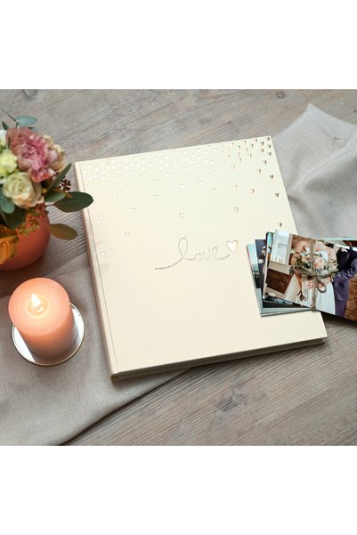 Goldbuch Raining Hearts Yapıştırmalı Düğün Albümü 30x31 cm 60 Beyaz Sayfa 180...