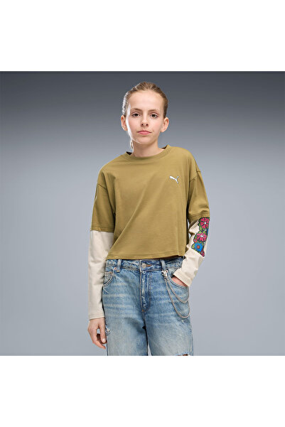 Puma Mid 90S Girls Brown T-Shirt