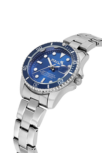 Poloair Mercedes Women's Wristwatch with Calendar Silver Navy Blue Color Pl-1...