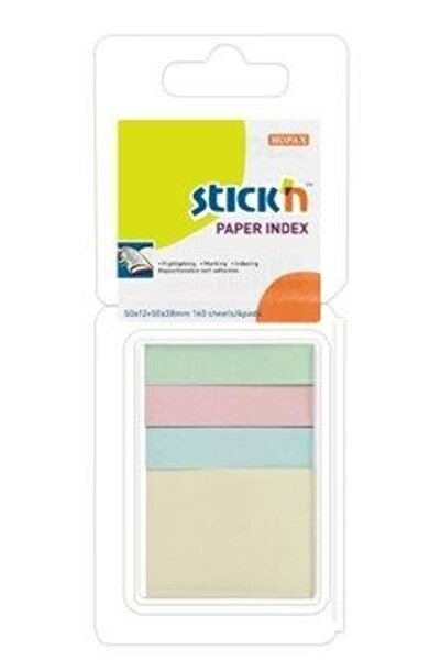 Hopax Stick Index Hartie Color 50 X 12Mm + 50 X 38 Mm, 4 X 40 File/Set, Stick...