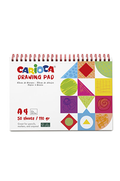 carioca Drawing Pad, A4, 50 Sheets, Multicolor