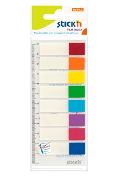 Hopax Stick Index Plastic Transparent Color 45 X 12 Mm, 8 X 15 File/Set, Stic...