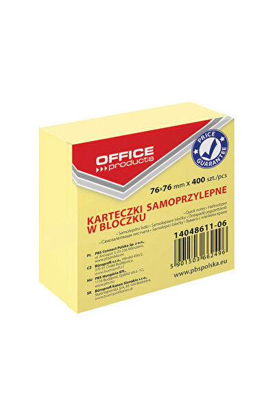 OFFICE products Samolepicí poznámkový bloček 76 x 76 mm, 400 ks/sada, - Paste...