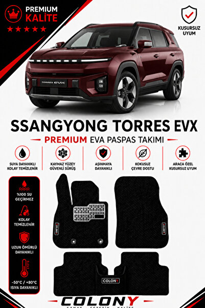 COLONY Ssangyong Torres Evx Uyumlu EVA Paspas Tam Set–Araca Özel,Kolay Montaj...