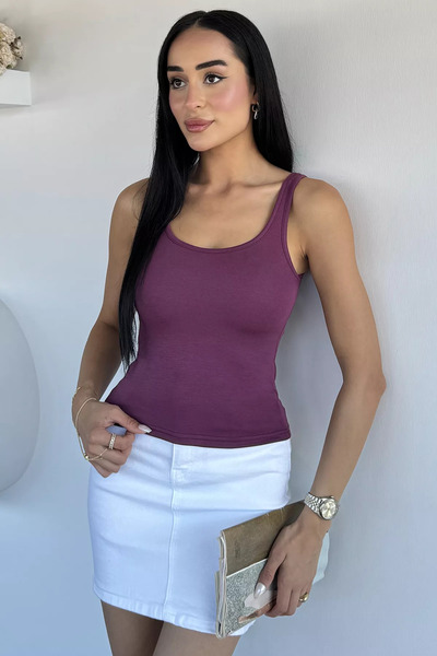 Aryena بلوزة نسائية من الليكرا بحزام سميك من Mürdüm