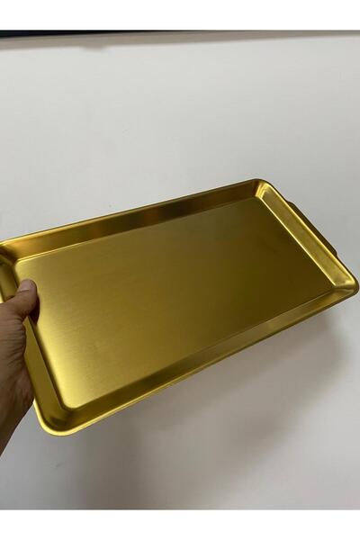 elif aksesuar Gold Metal Presentation Tray Coffee Presentation Medium Present...