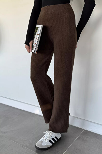Aryena Brown Women's Bearded Knitwear Pants