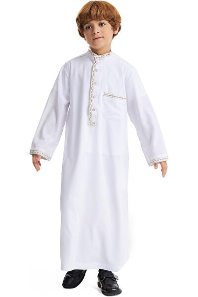 Generic Boys Coat & Jacket Traditional Arabic Thobe for Teen Boys Long Sleeve...