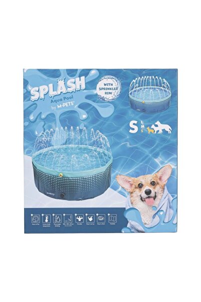 M-PETS حوض سباحة دائري للكلاب مع نافورة مياه (S)
