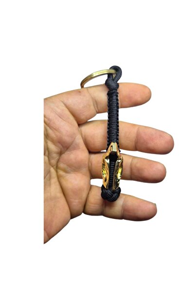 moonparacord سلسلة مفاتيح أسيسان مزينة بالخرز باللون الذهبي