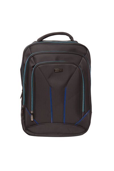 Lamonza Rucsac laptop TOLEDO NEGRU CU ALBASTRU 31X13X42CM