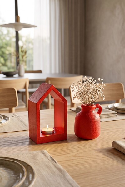 Binbirdemet 2'li Tealight Mumluk ve Kulplu Mini Vazo Seti | El Yapımı Dekorat...