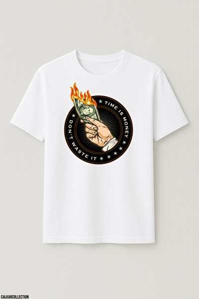CALKARCOLLECTION Unisex Oversize Time Is Money Tshirt