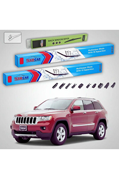 TEAMCAR Wipers Jeep Grand Cherokee WK2 2010-2013 | Front and Rear Set Flat Pr...