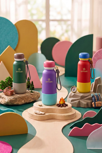 Emsan Thermos Bottle Çelik Sızdırmaz Termos 500 ml Mor