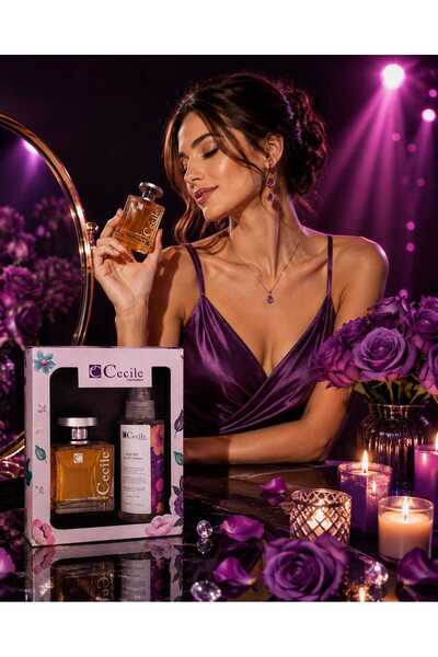 Genel Markalar Cecile For Woman Aura Parfüm Hediye Seti 100 ml EDT + 150 ml B...