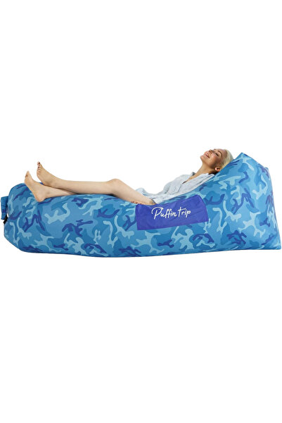 OtherMax Saltea/Canapea gonflabilă tip șezlong ergonomic pentru camping 218x7...
