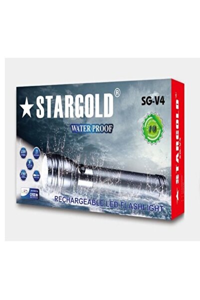 Stargold مصباح يدوي LED قابل لإعادة الشحن SG-V4 مقاوم للماء ومتين، ساطع وموثو...
