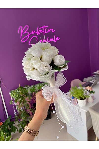 Buketim Seninle Bridal Bouquet, Bride Flower, Rose Bridal Flower, Wedding Flower