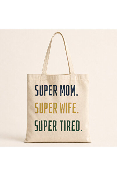 Kırtasiye Ofisi Super mama, super žena, super umorna, platnena torba sa štamp...