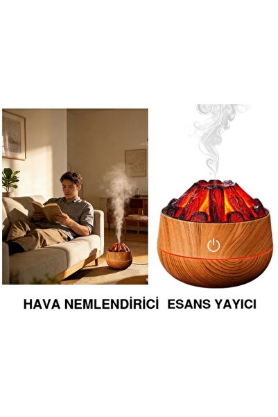 Bosphorus ŞÖMİNE TASARIMLI USB LI LED AYDINLATMALI HAVA NEMLENDİRİCİ,AROMATER...