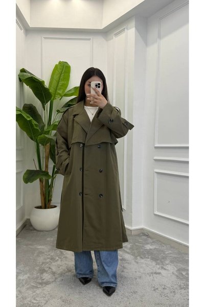 dezer Standard Size Lined Long Trench Coat