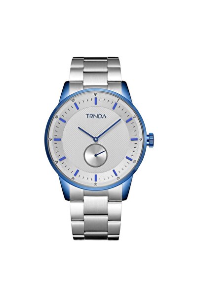 TRNDA Men's Stainless Steel Blue Watch, Silver Dial | Trn-W43b