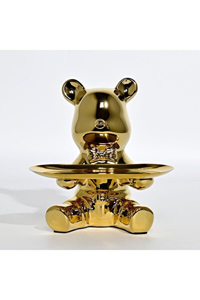 Generic BERAM Golden Bunny Piggy Bank with Key Stand – Ceramic Art Sculpture,...