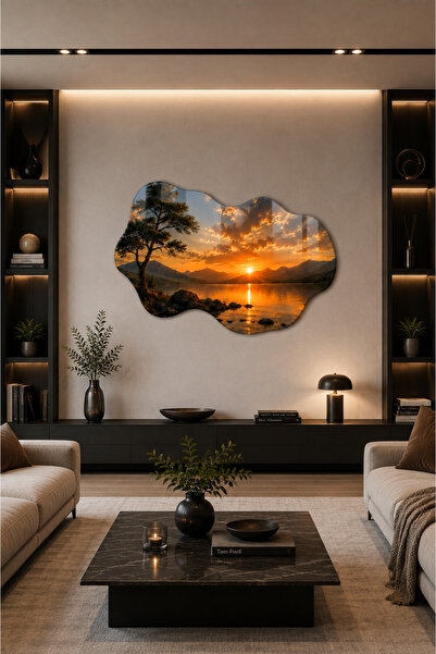 Decorita Cam Tablo | Altın Ufuk | 70cm x 46cm