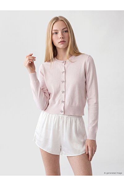 LC Waikiki Cardigan tricotat de damă cu guler rotund