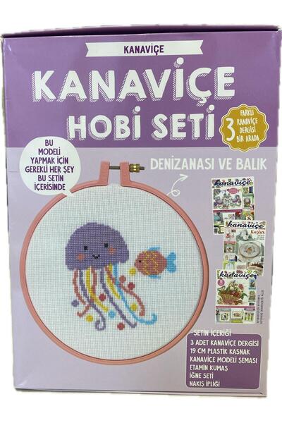 seymatabur Kanaviçe Dergisi 3Farklı Sayı Ve Kanaviçe Nakışı Kiti Denizanası B...