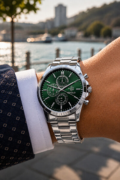 S.POLO Spolo Brand Men's Wristwatch+Bracelet Gift