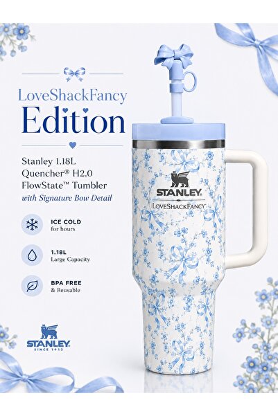 zeetwo 40oz Stainless Steel Tumbler with Straw, Lid, Bow Topper & Carry Pouch