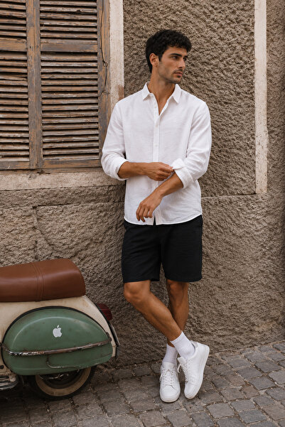 Respire Men's Breathable Oversize Modal Shirt White