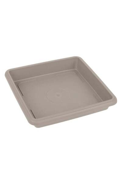BAMI NETWORK Farfurie patrată plastic Mocca 28x28x5.5cm pentru ghiveci