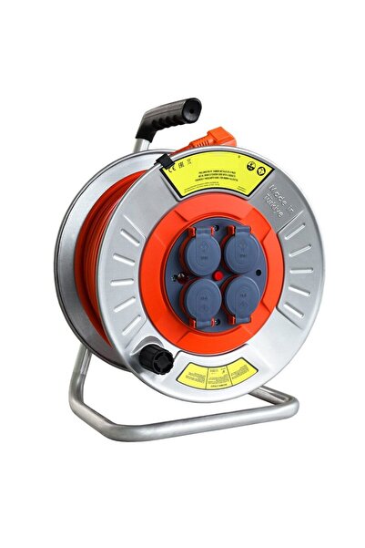 OEM Prelungitor electric pe tambur metalic, 4 prize, monofazat, 3 x 2.5 mmp, ...