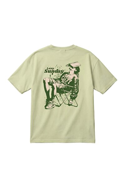 barsdepo Tricou unisex oversize cu imprimeu Lazy Sunday – Vintage Streetwear ...