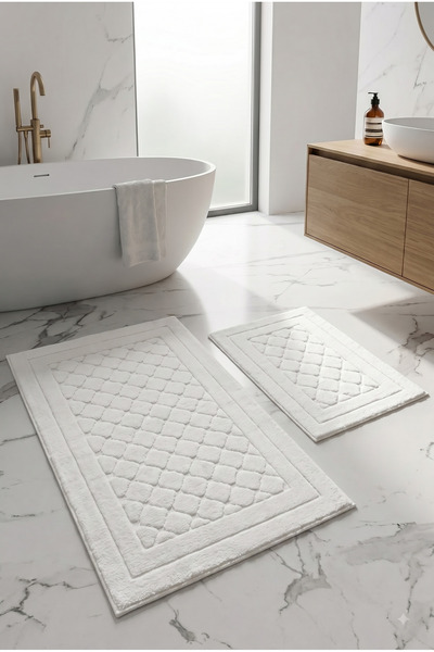 neşe home collection Bathroom Mat Set of 2 |   Machine Washable |   Stain-Res...
