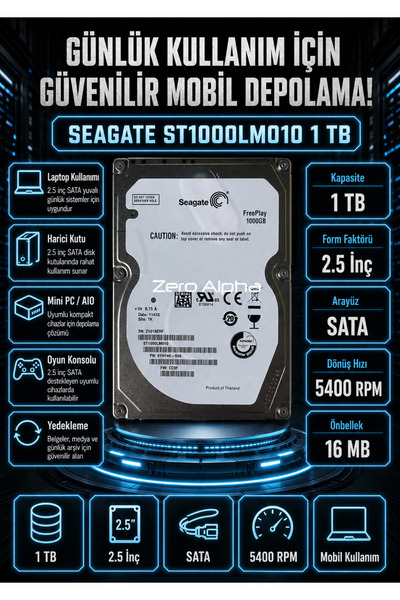 DİSK BANK 1 TB 2.5 İnç ST1000LM010 Laptop Diski
